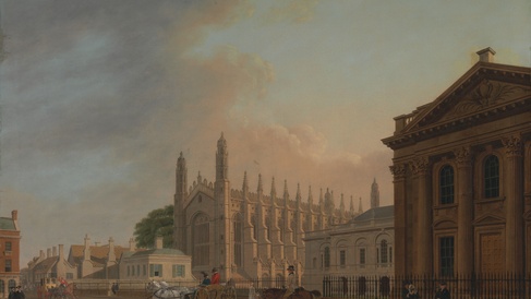 Thomas Malton the Younger, 1748–1804, King's Parade, Cambridge, between 1798 and 1799, Oil on canvas painting