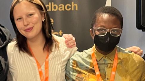 Tiger Chan and Toyin Akinkunmi posing for a picture