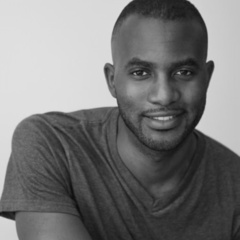 Black and white headshot of the author