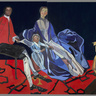Painting: Joy Labinjo (born 1994), An Eighteenth-Century Family, 2022. Fitzwilliam Museum, Cambridge