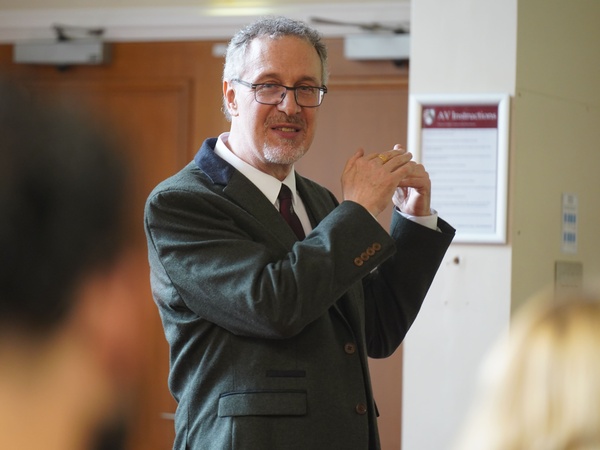 Dr Mark Tumbridge presenting his seminar on The First Crossing and the transition from slavery to indentureship in the Caribbean.