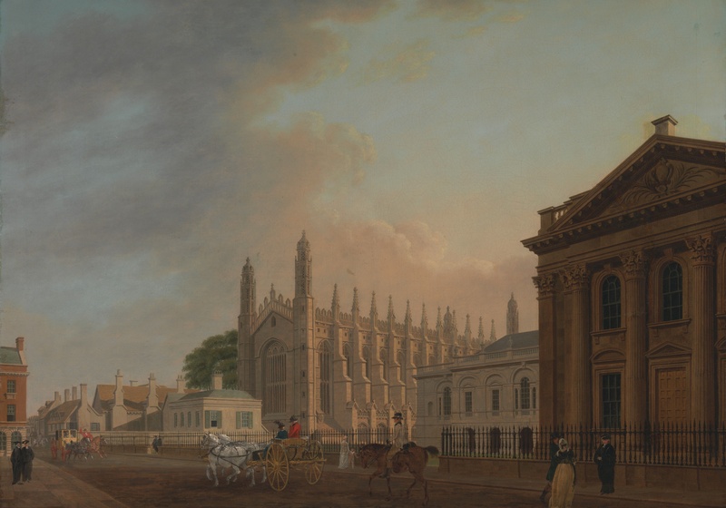 Thomas Malton the Younger, 1748–1804, King's Parade, Cambridge, between 1798 and 1799, Oil on canvas painting